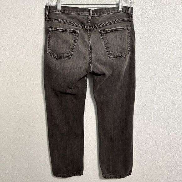 Earnest Sewn Jeans Men's Size 33 X 27 Grey Black Denim Straight Leg Fulton 402 - Picture 5 of 16